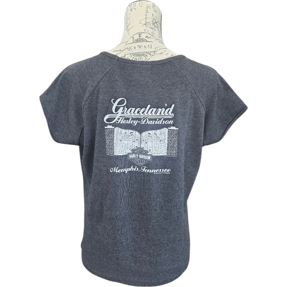 Harley-Davidson Graceland Gray Short Sleeve T-shirt XL - Picture 2 of 6